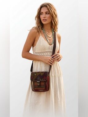 Bohemian Patterned Crossbody Mini Bag in Multicolor